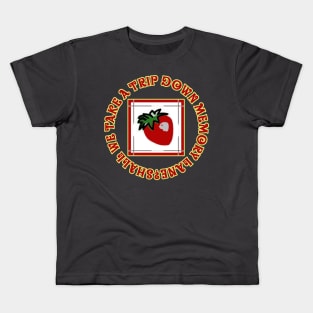 Strawberry Acid Trip Blotter Art Kids T-Shirt